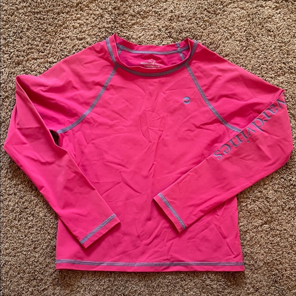 Vineyard Vines Pink Long Sleeve swim shirt